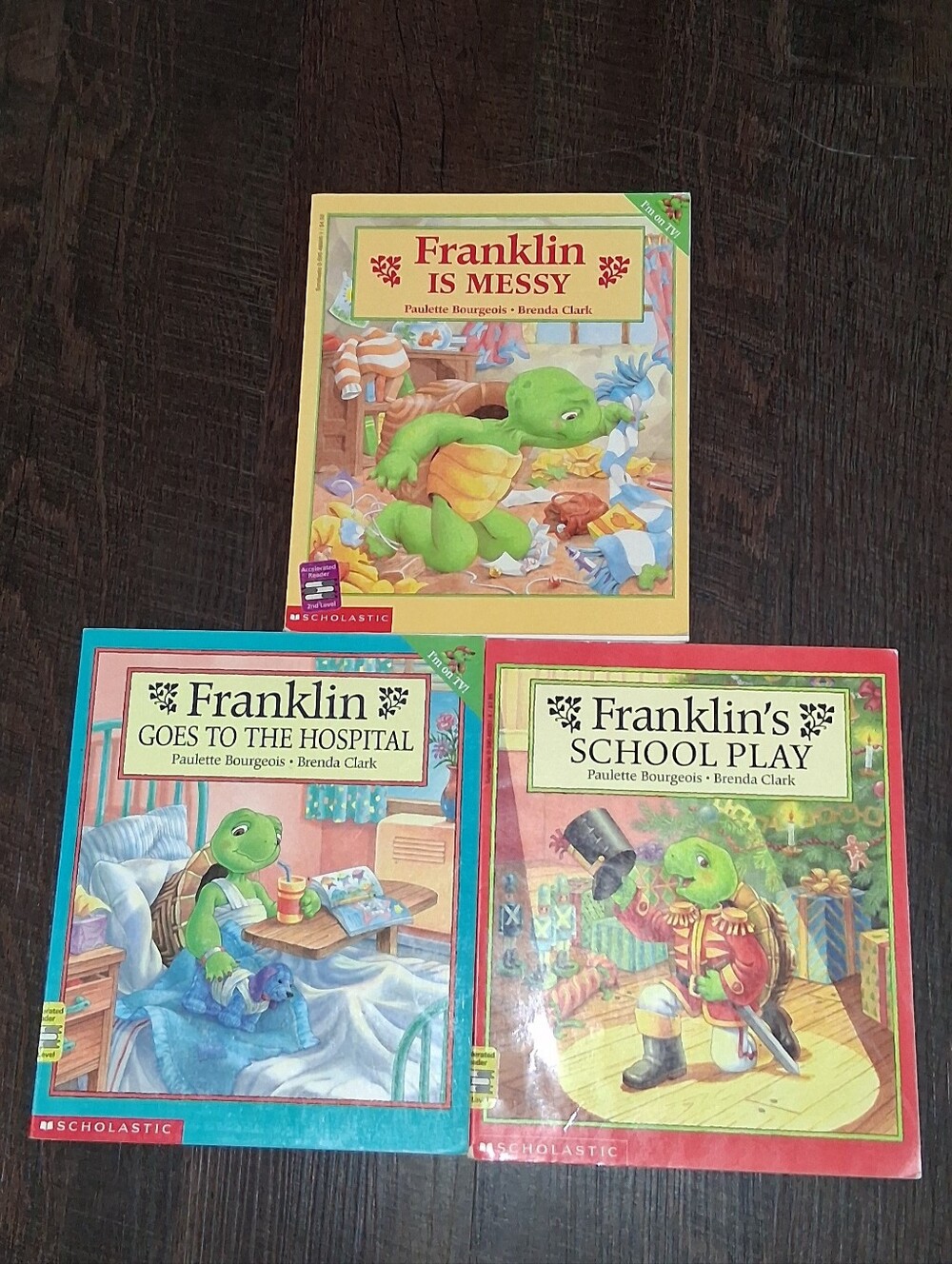 Scholastic Franklin Book Set - Green, Yellow, Blue, Red Covers